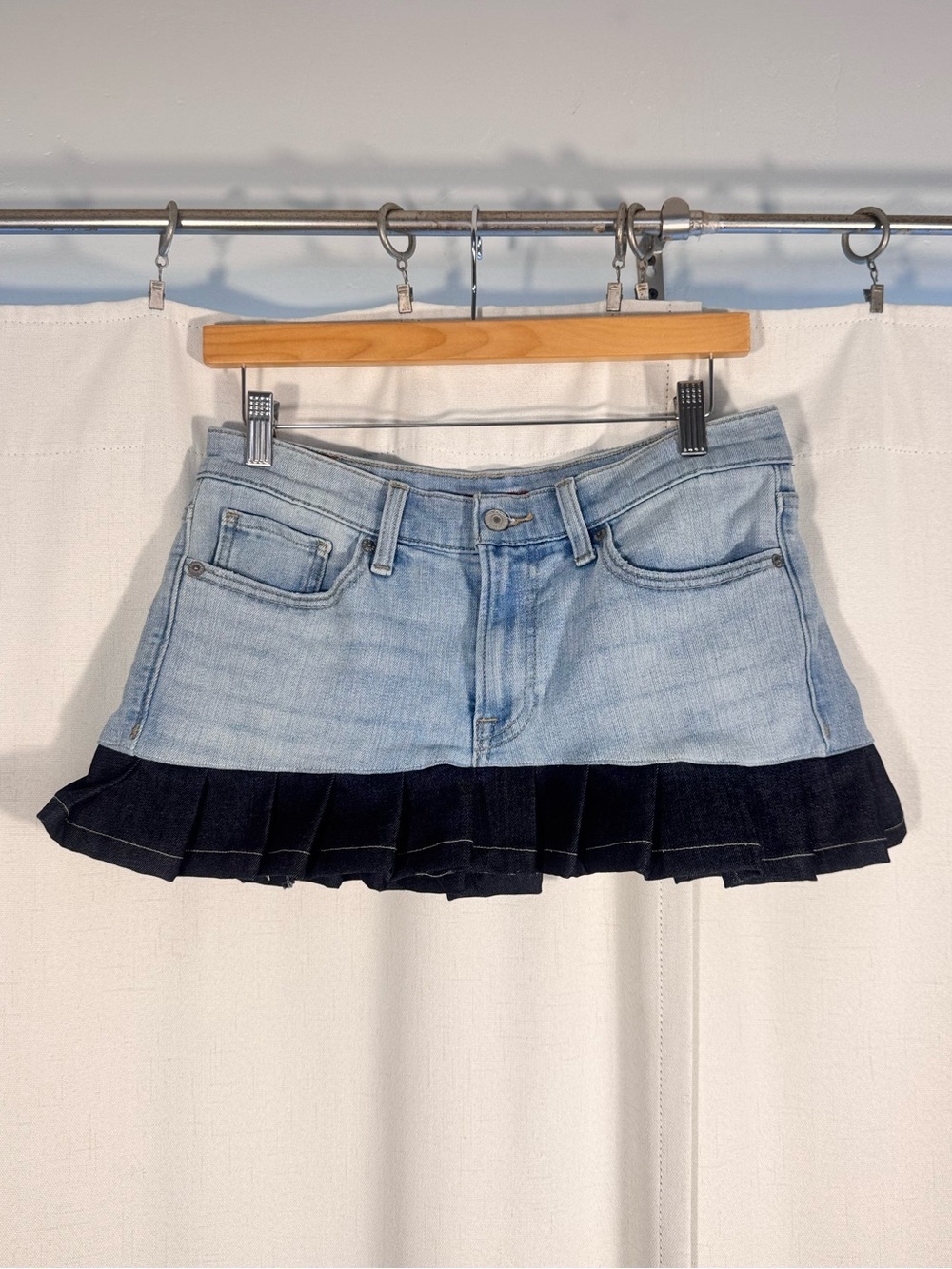 Lucky Brand Upcycled Y2K Denim Mini Skirt